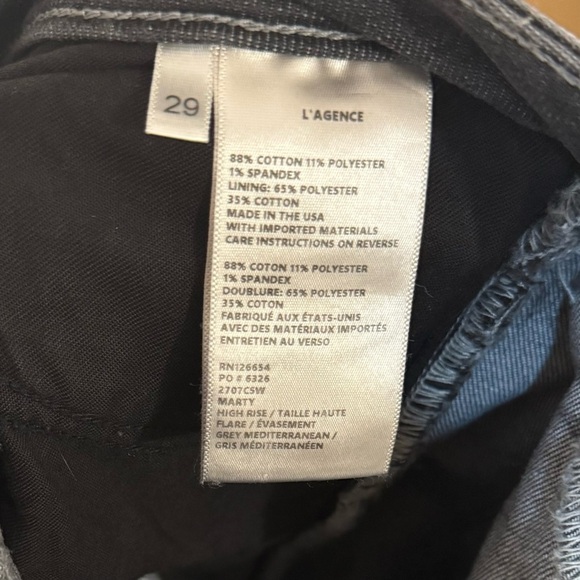 L'AGENCE Grey Patterned Flare Jeans-Size 29 - Picture 3 of 9